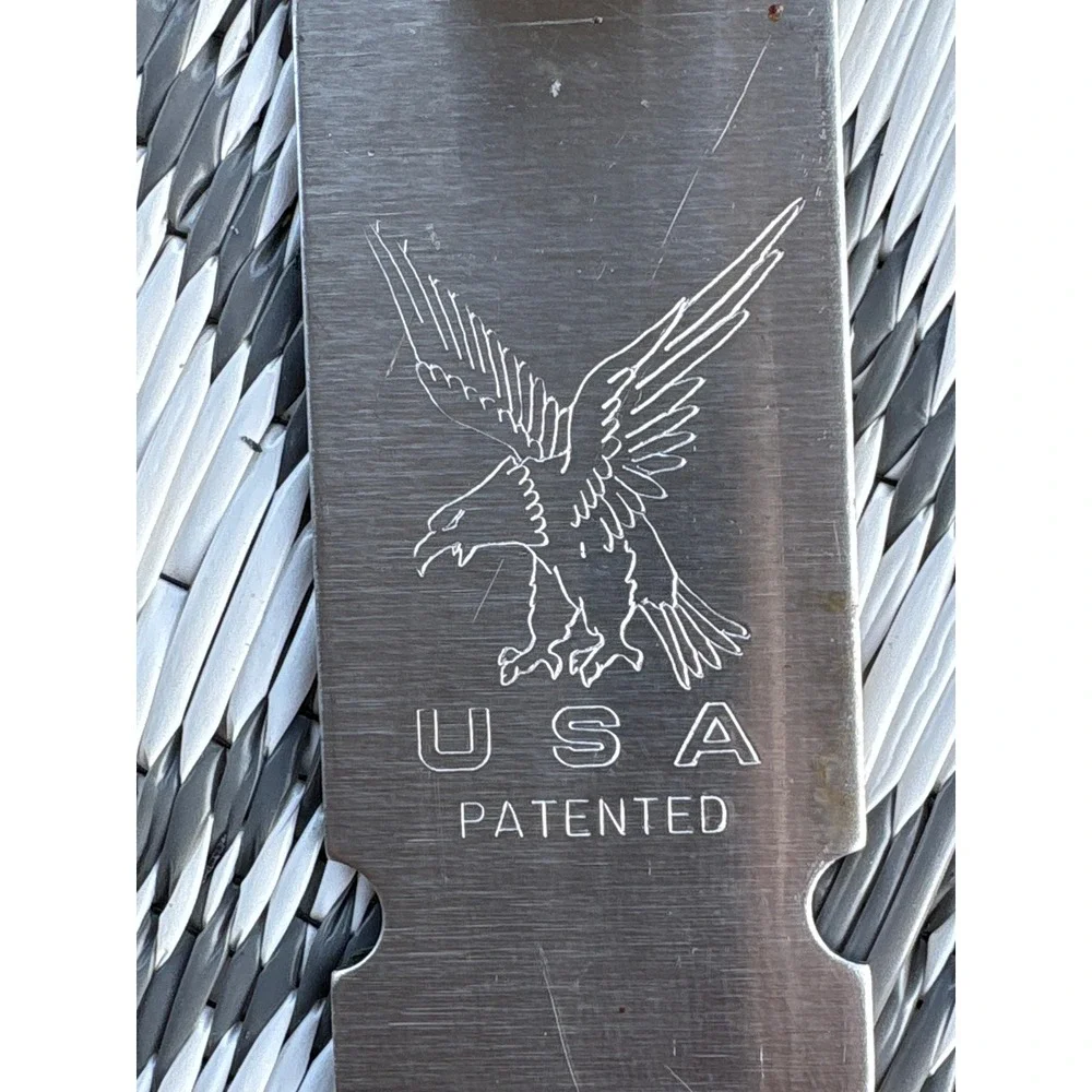 Craftsman Grill Cleaner Multi Tool Kitchen Utensil USA Patented Eagle Red Blue